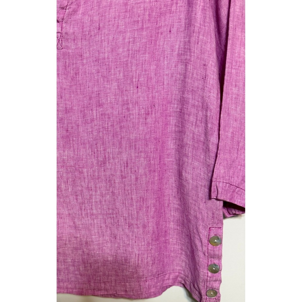 Sigrid Olsen Scandinavian Linen Tunic Top Women Medium Hampston Chic Slow Living - Picture 4 of 8